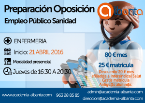 cartel oposicion ENFERMERIA sanidad